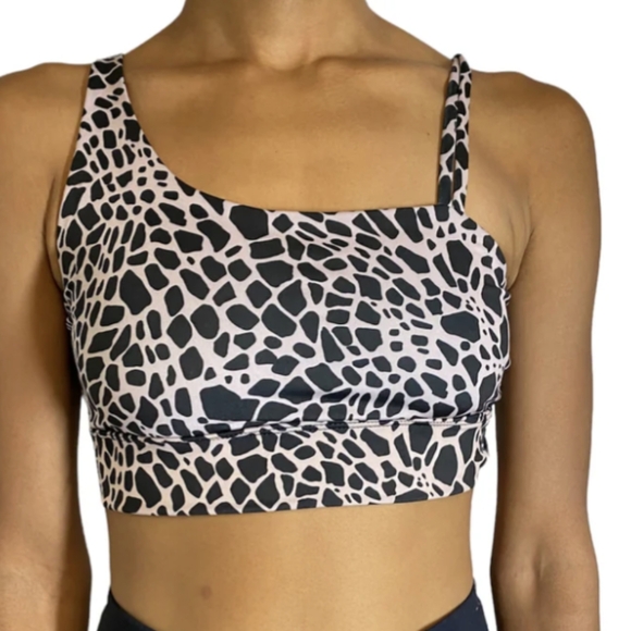 NWT Onzie Flo Ride Bra in Rose Giraffe - Activewear, Workout, Running Sports Bra - Picture 13 of 14